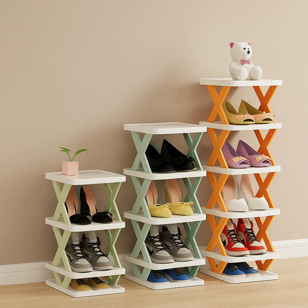 Elegant 5 Layered Multicolor Shoe Rack For Convenient Storage