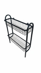 Premium Metal 2 Tier Wall Mounted Spice Rack Organizer