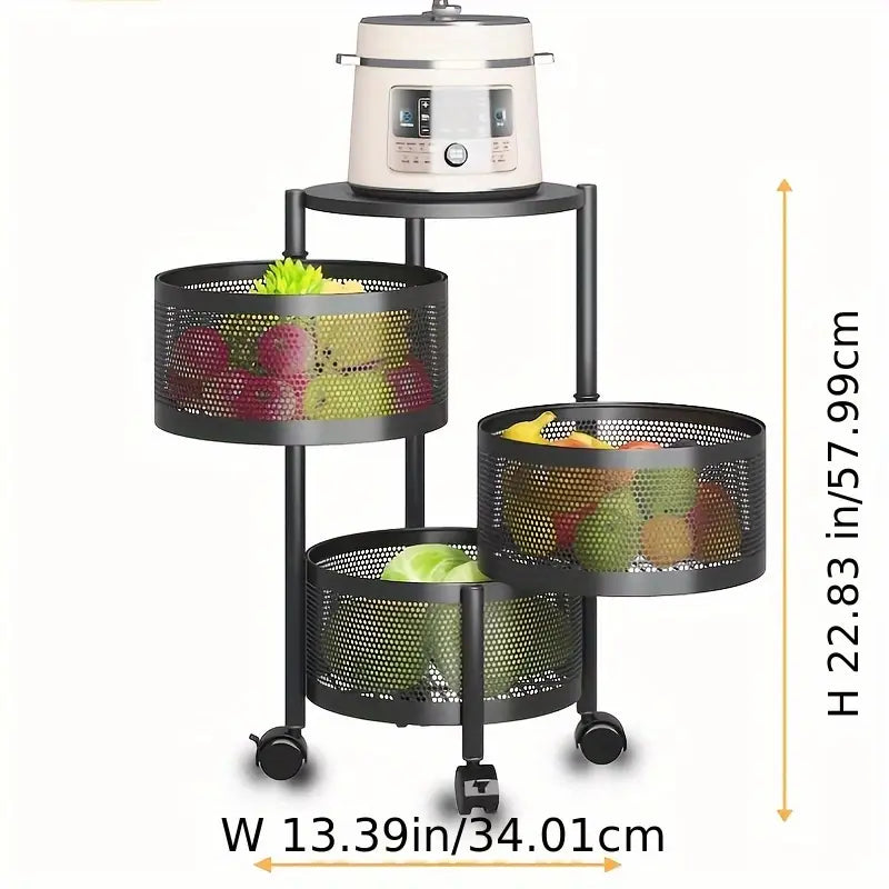 Premium Metal Vegetable Round Basket