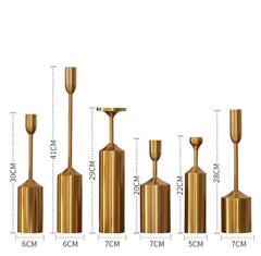 6 Pcs Metal Candle Holders Set