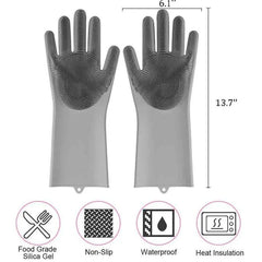 Silicone Scrubbing Gloves – Multi-Purpose Cleaning & Washing Gloves